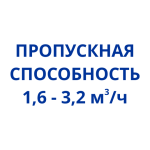 Для квартир (1,6 - 3,2 м3/ч)
